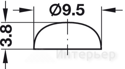 Упорный амортизатор прозрачный, h=3.8 d=9.5