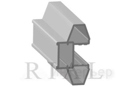 KR 150 (2,75м) Профиль ручка асимметрия  Серебряный дождь (16)