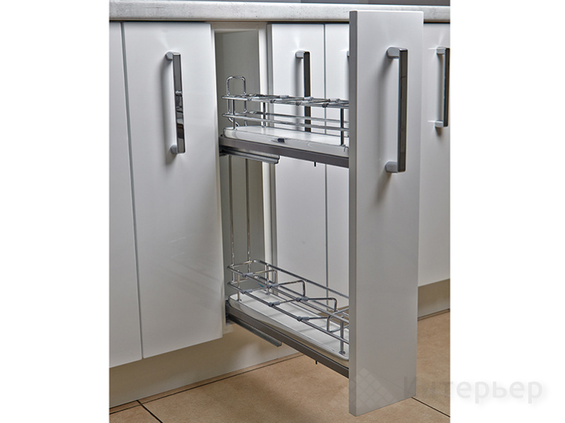 Бутылочница Hafele Elegance,  300 мм, 2 яруса, дно ДСП, (напр 553.50.925)