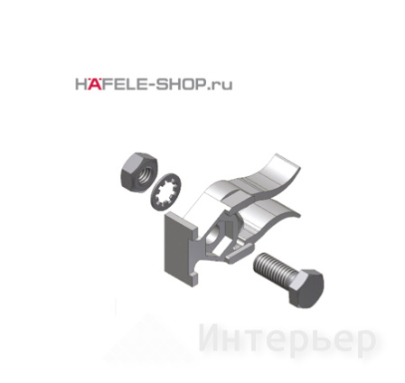 Фиксатор средней двери Hangroller 50, пластмасса, серый