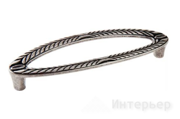 Ручка-скоба, 740, серебро антик, 96мм