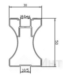 KR 300N (2,75м) Профиль ручка симметрия Виски зернистый (12)