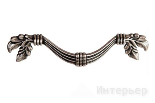 Ручка-скоба, 744, серебро антик, 96мм