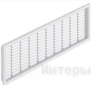 Вентиляционный гриль, пластик, белый, 227 x 68 мм